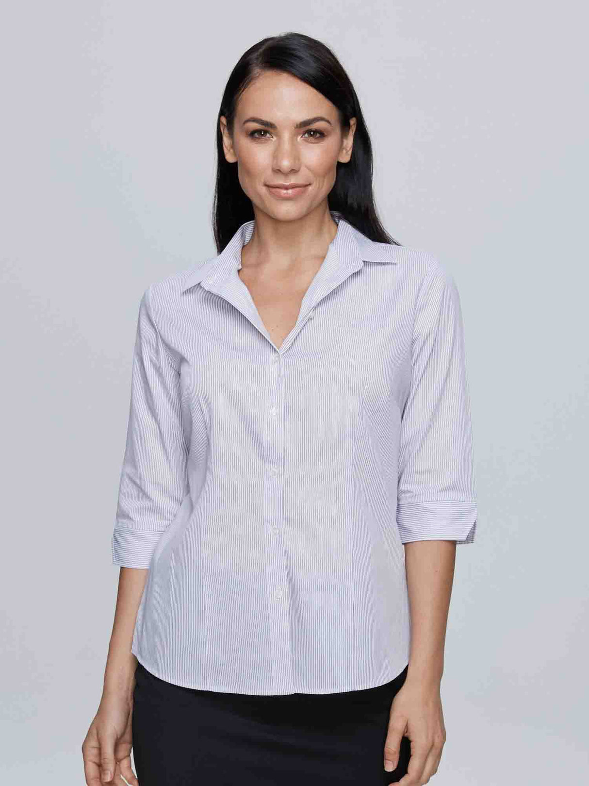 Henley Ladies 3/4 Sleeve Shirt
