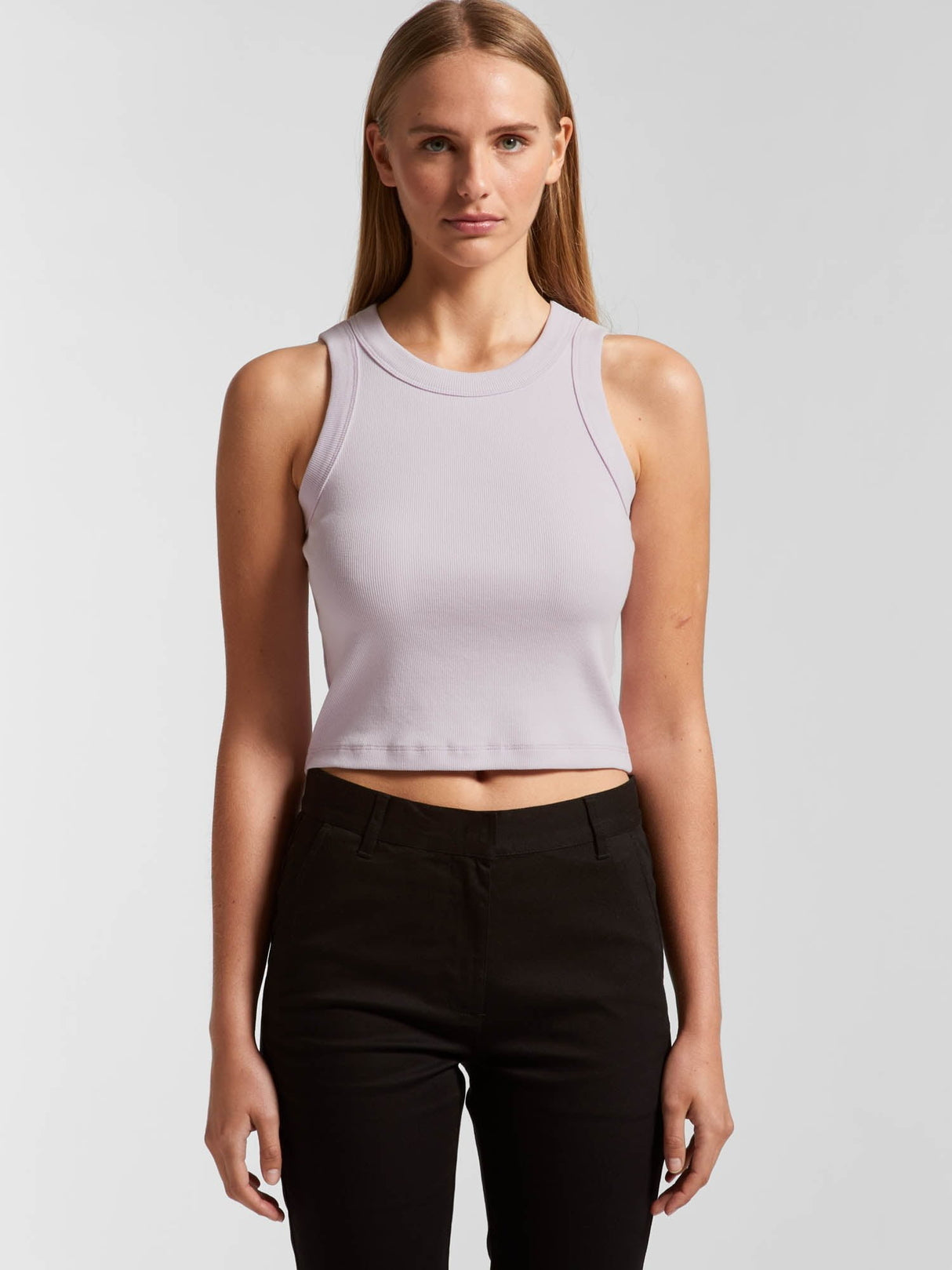 Womens Organic Rib Crop Tank