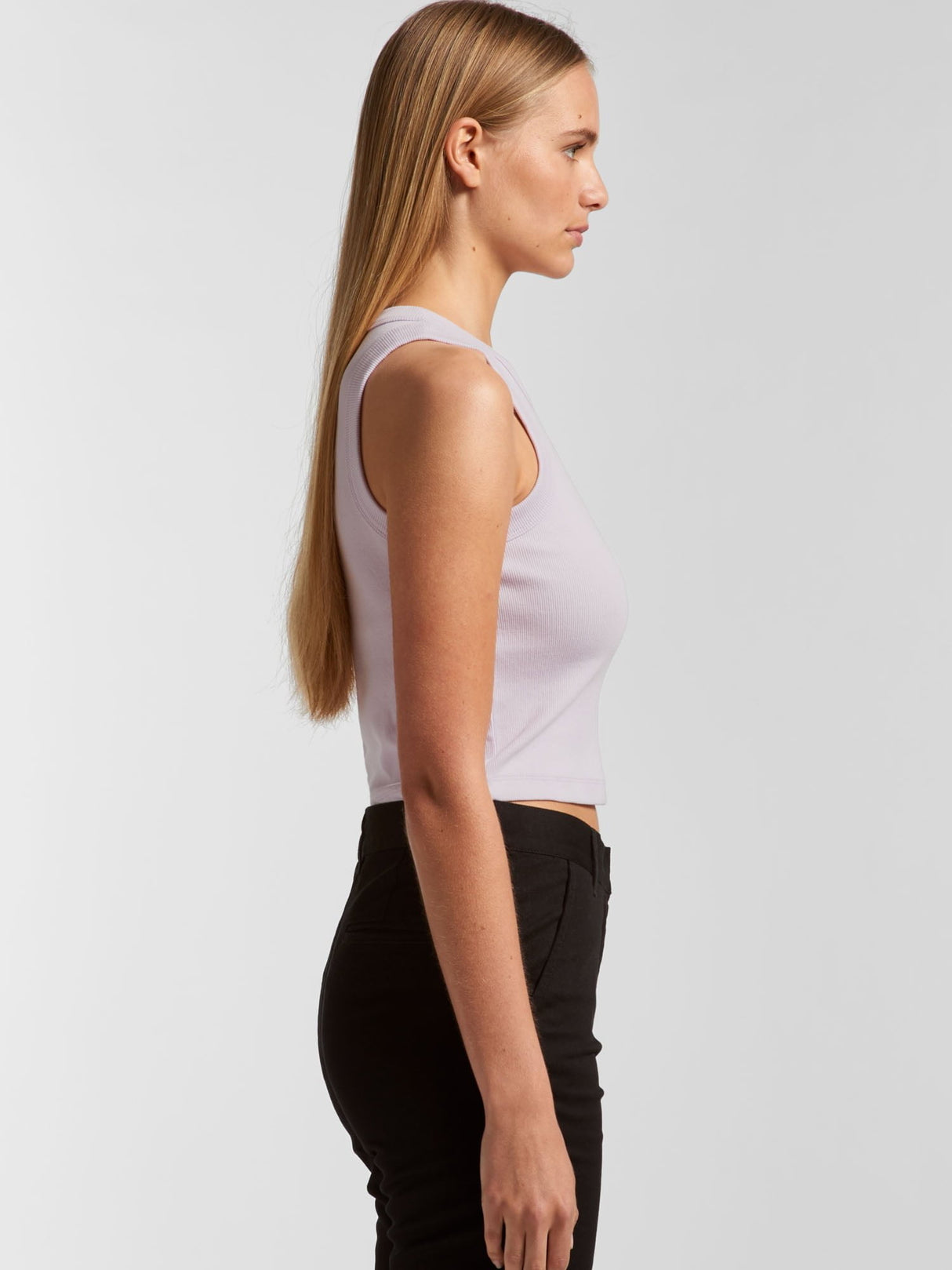 Womens Organic Rib Crop Tank