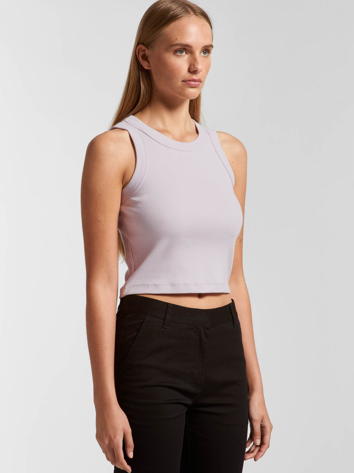 Womens Organic Rib Crop Tank