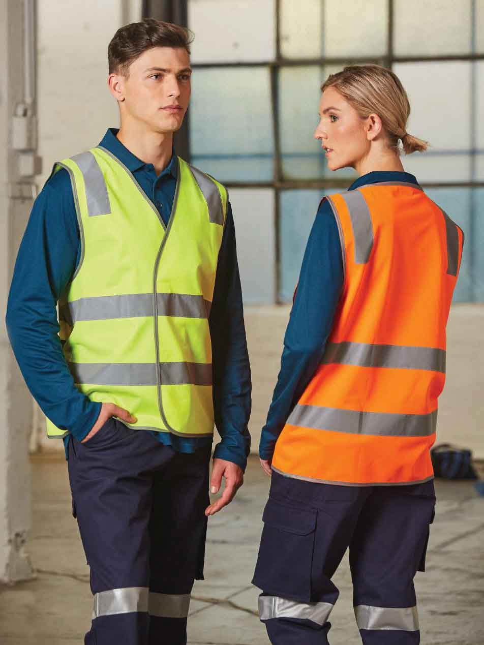 Unisex Hi-Vis Safety Vest With Shoulder Tape