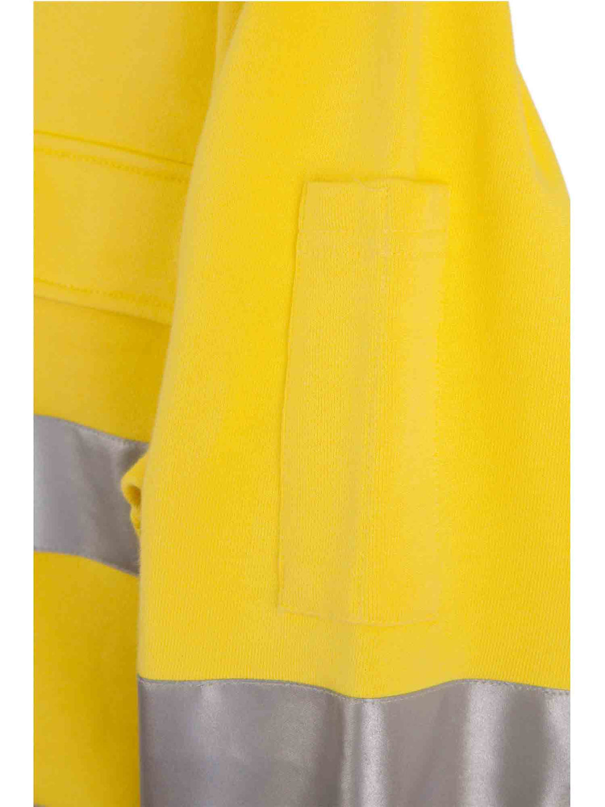 Mens Hi-Vis Two Tone Cotton Fleecy Sweat With Reflective Taping