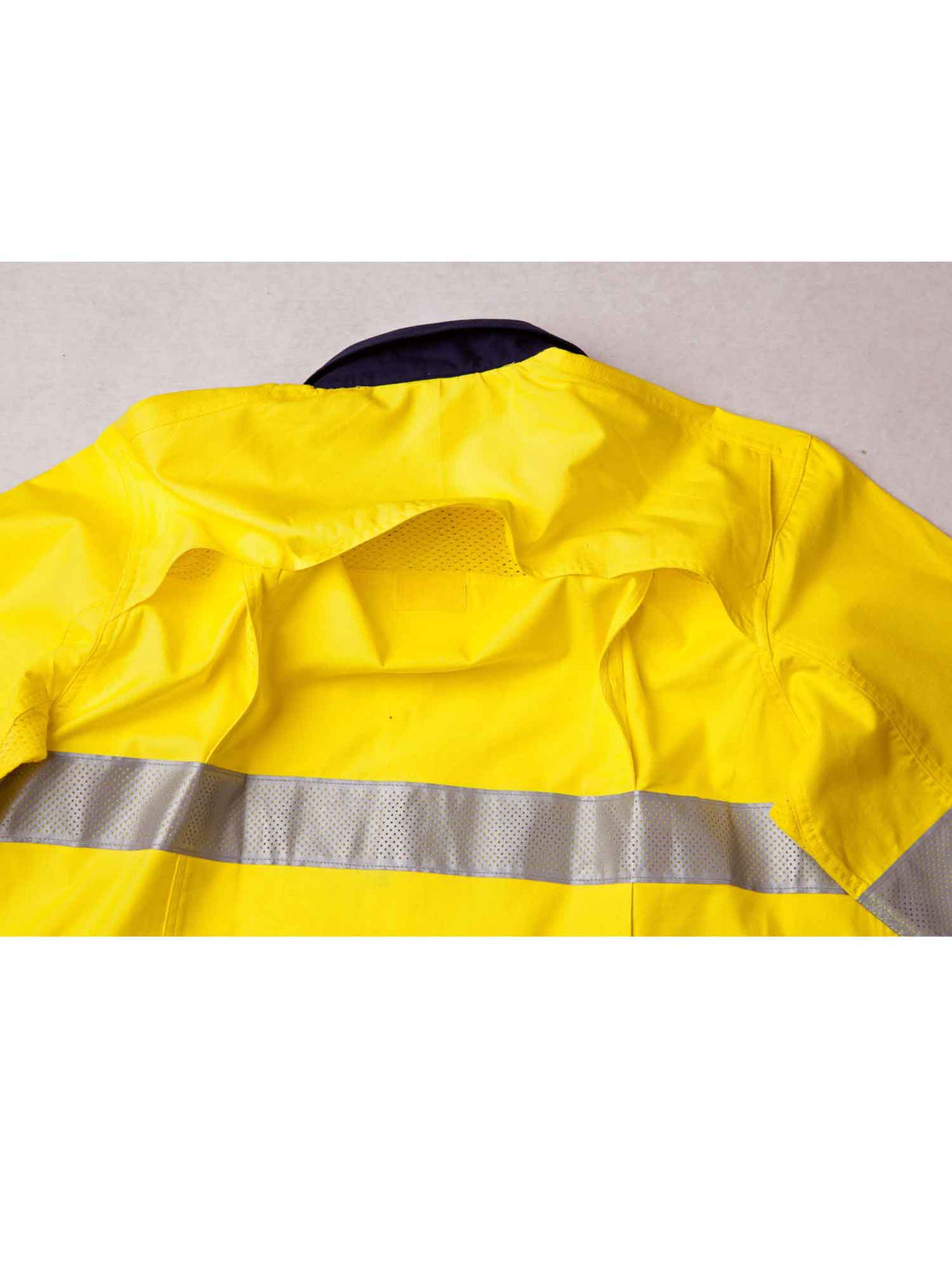 Mens Hi-Vis Cotton Ripstop Long Sleeve Shirt With Taping