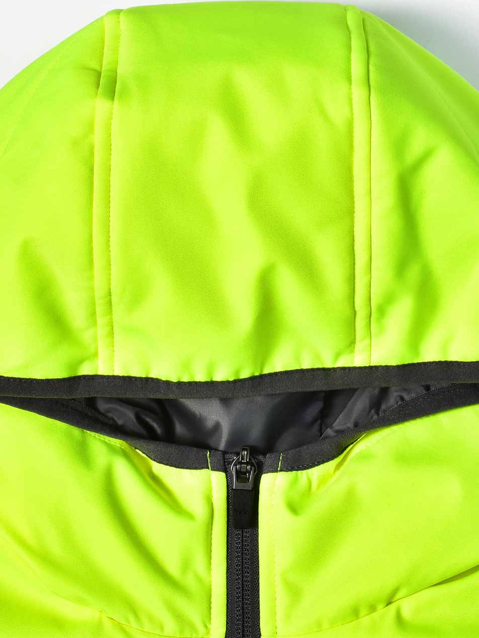 Unisex Hi-Vis Modern Styling Hooded Puffer Jacket