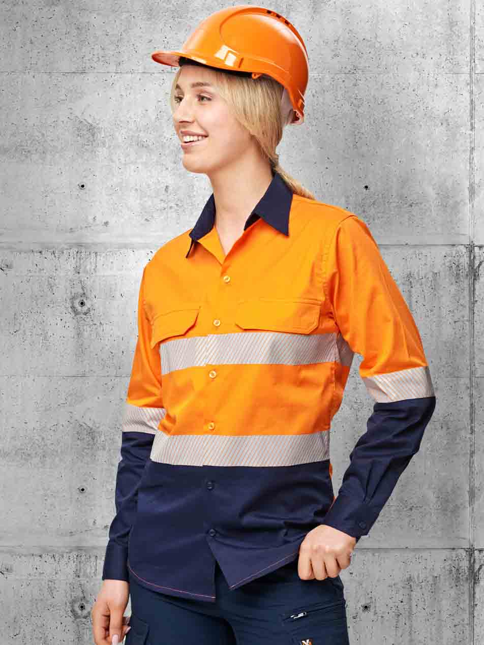 Unisex Hi-Vis Cool Breeze Long Sleeve Shirt with Segmented Taping