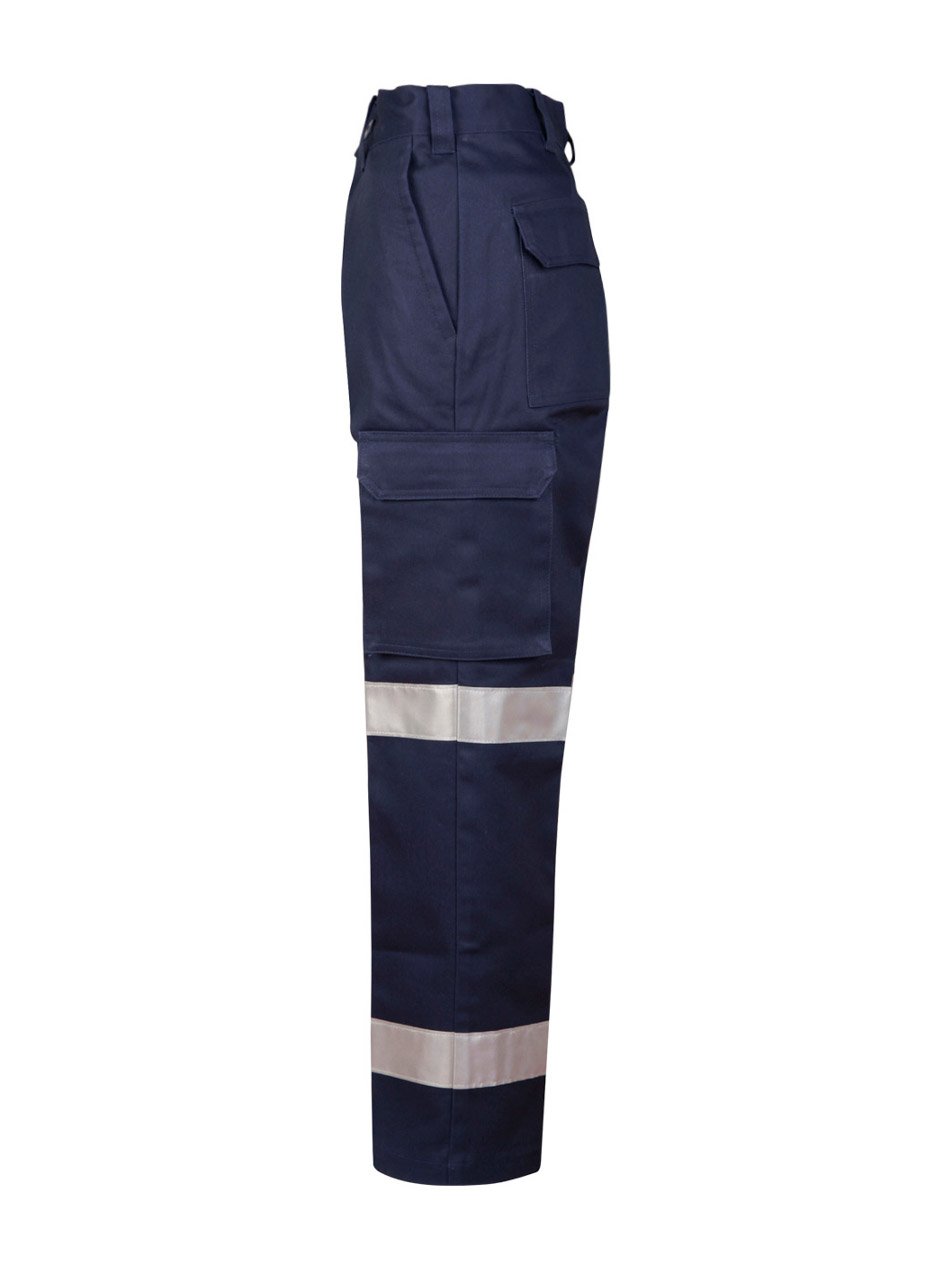 Mens Heavy Cotton Pre-Shrunk Drill Pants With Taping Long Leg