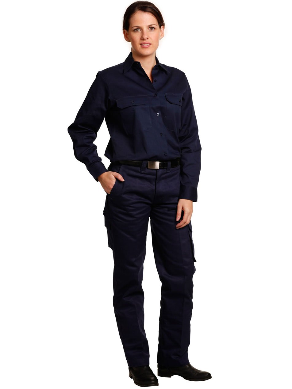 Ladies Heavy Cotton Drill Cargo Pants