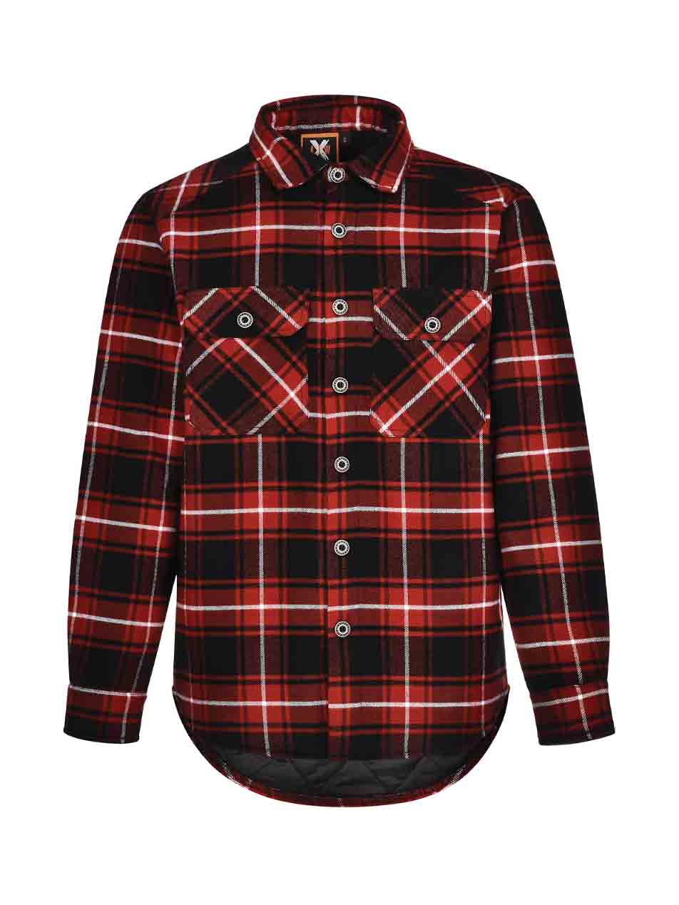 Unisex Quilted Flannel Shirt Style Jacket
