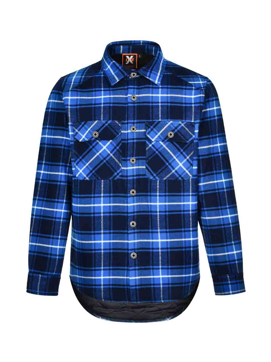 Unisex Quilted Flannel Shirt Style Jacket