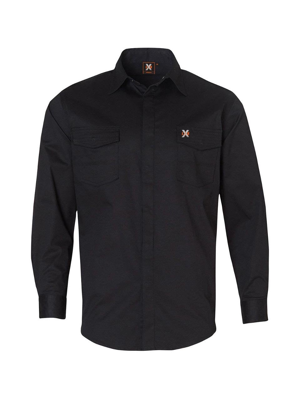 Mens Stretch Work Shirt With Flap Pockets