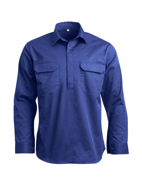 Unisex Cool Breeze Closed Front Long Sleeve Work Shirt