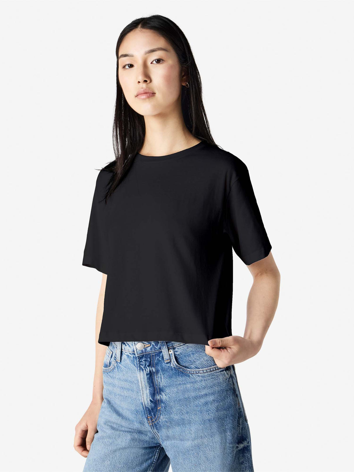 Womens Fine Jersey Boxy T-shirt