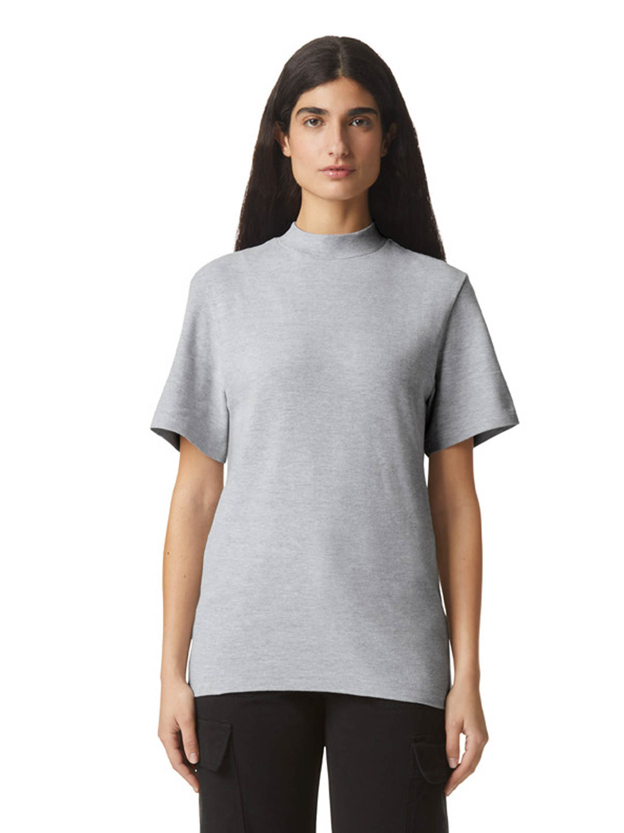 Pique Unisex Mockneck T-shirt