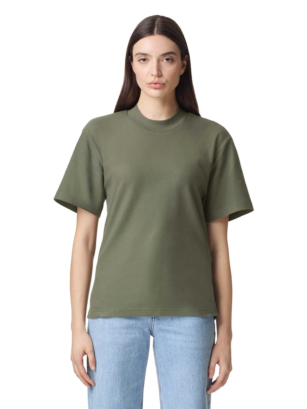 Pique Unisex Mockneck T-shirt