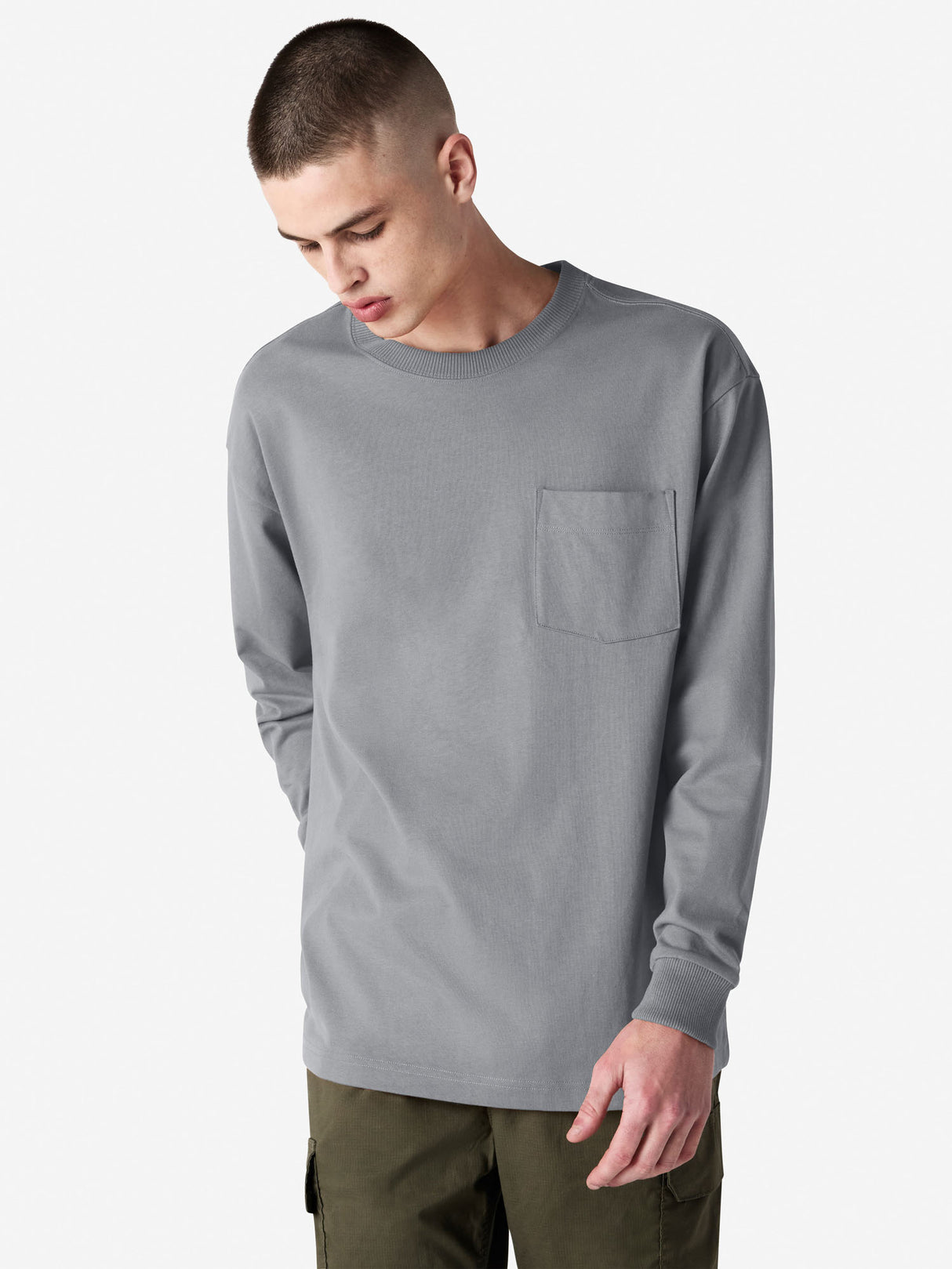 Unisex Super Heavyweight Oversized Long Sleeve T-Shirt with Pocket
