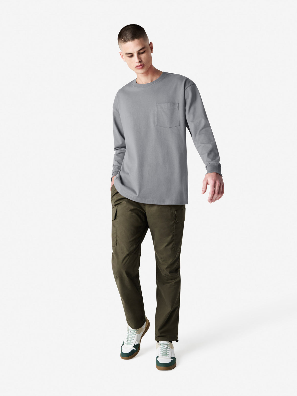 Unisex Super Heavyweight Oversized Long Sleeve T-Shirt with Pocket