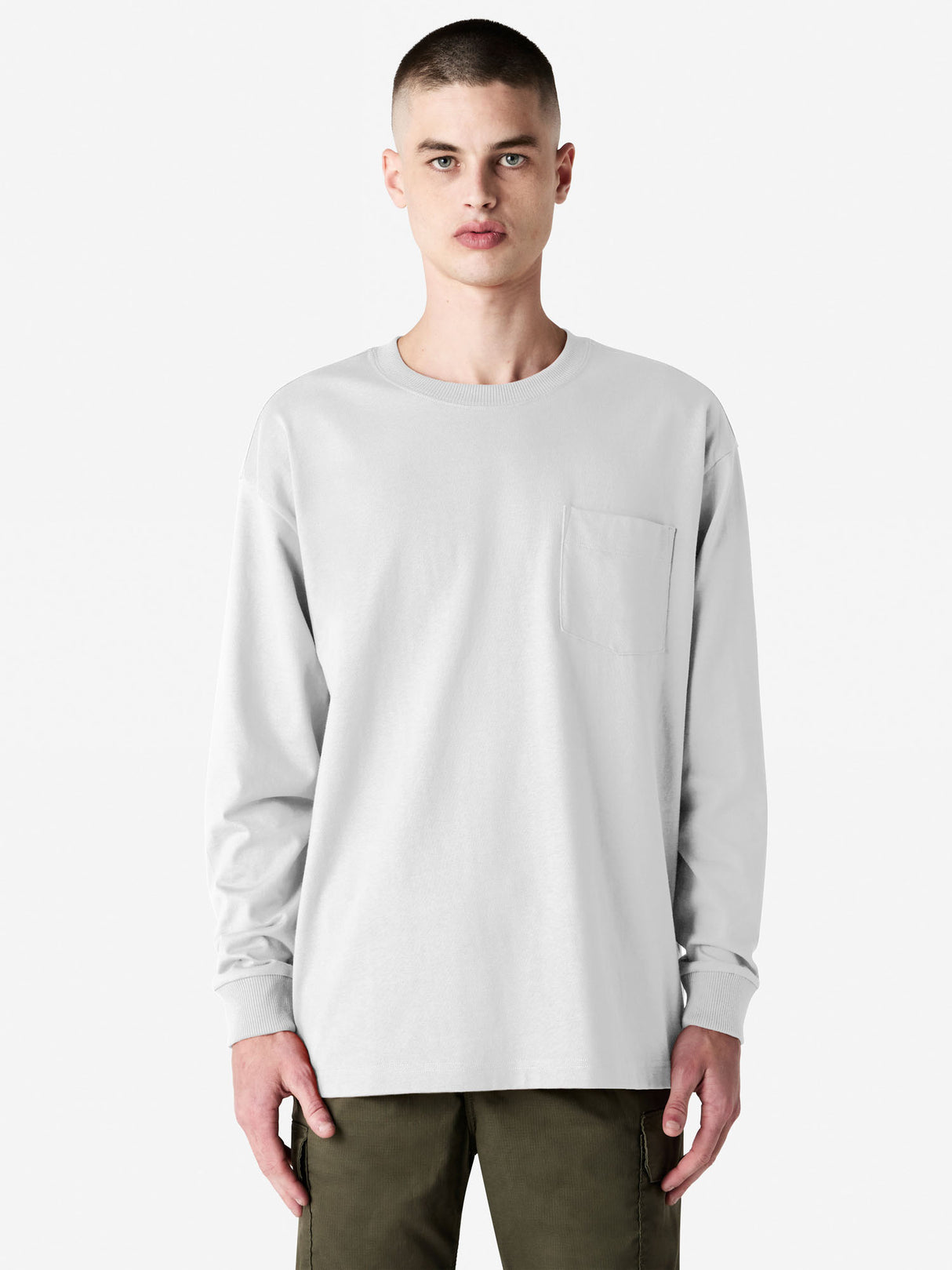 Unisex Super Heavyweight Oversized Long Sleeve T-Shirt with Pocket