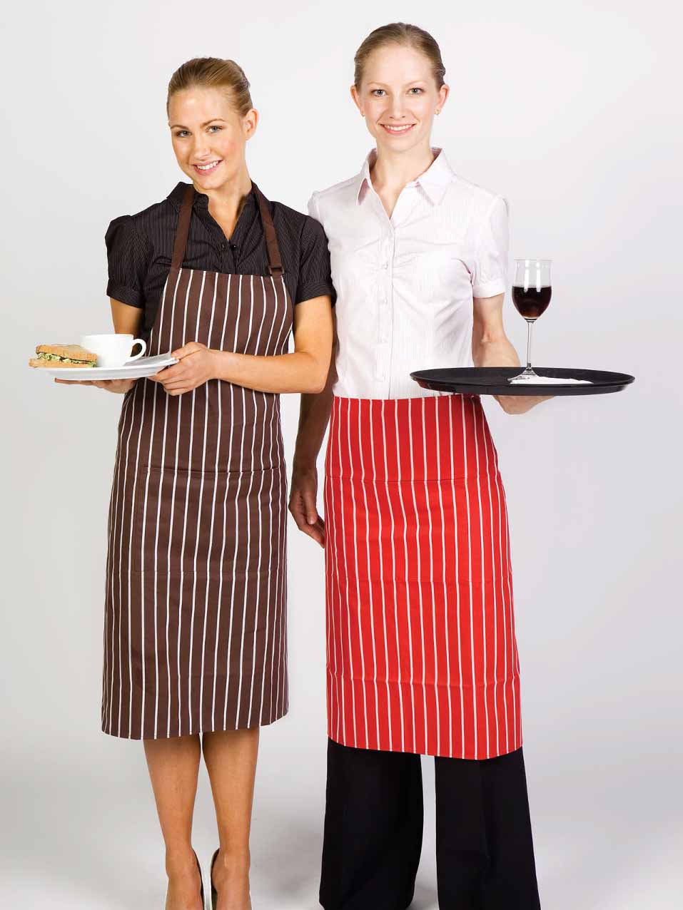 Long Waist Striped Apron