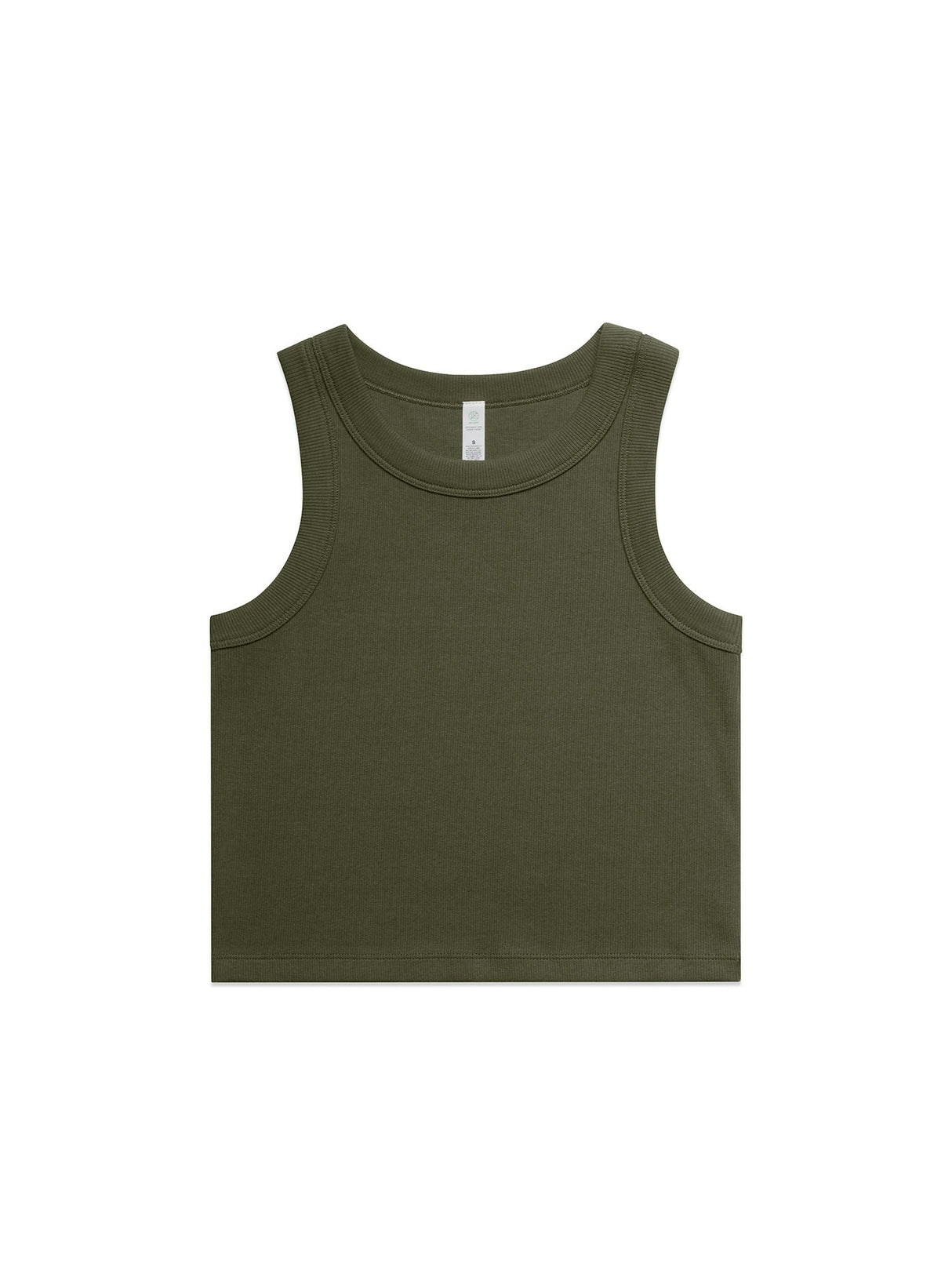 Womens Organic Rib Crop Tank