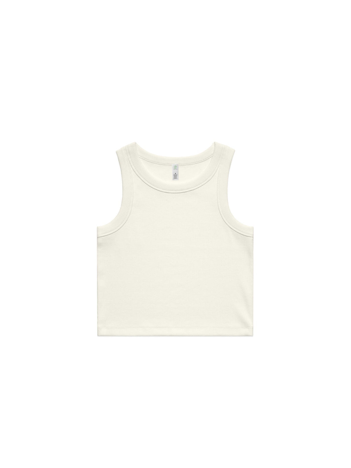 Womens Organic Rib Crop Tank