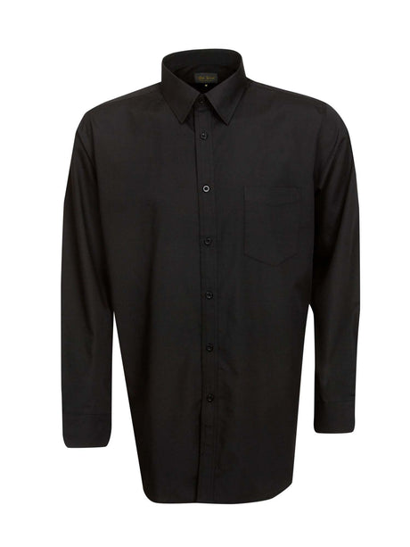 Mens Poplin Business Long Sleeve Shirt