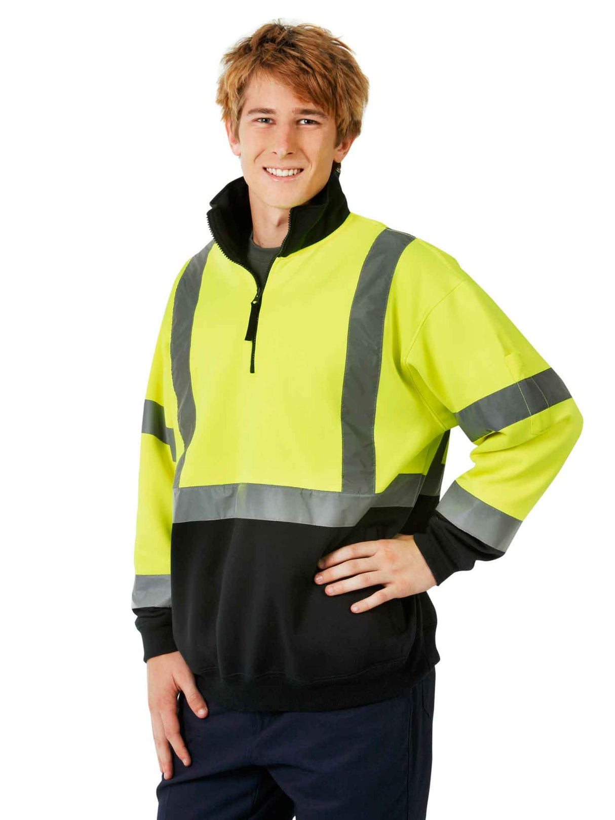 Hi Vis Day/Night Fleecy 1/2 Zip Jumper