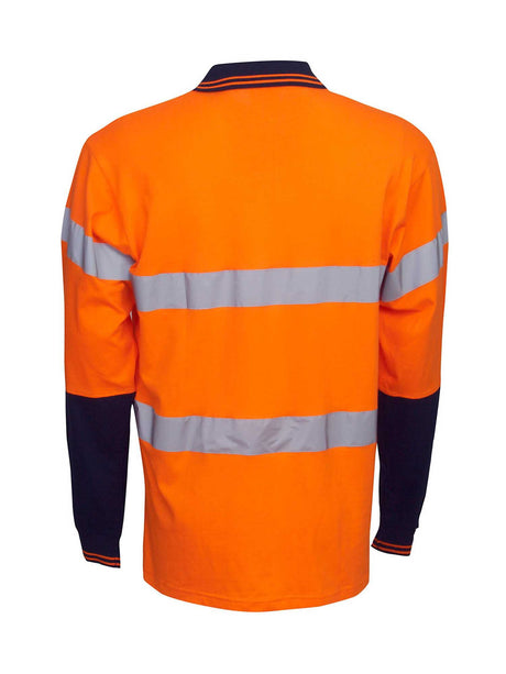 100% Cotton Day/Night Hi Vis Long Sleeve Polo
