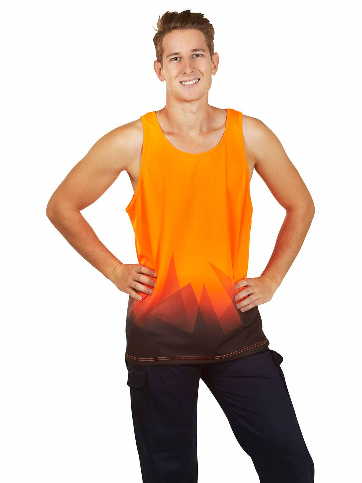 Triangular Sublimation Hi Vis Singlet