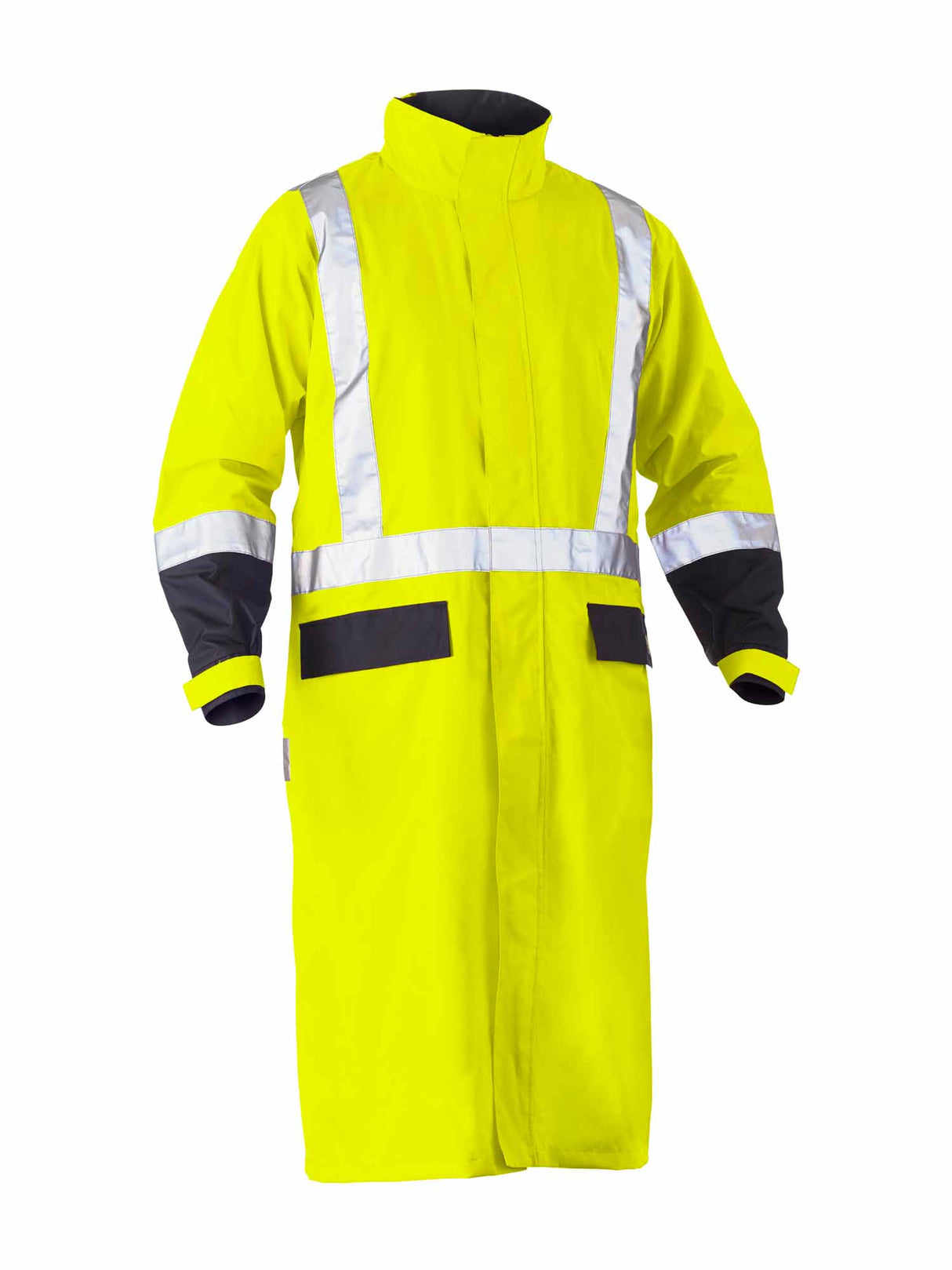 Unisex Taped Hi Vis Long Rain Coat