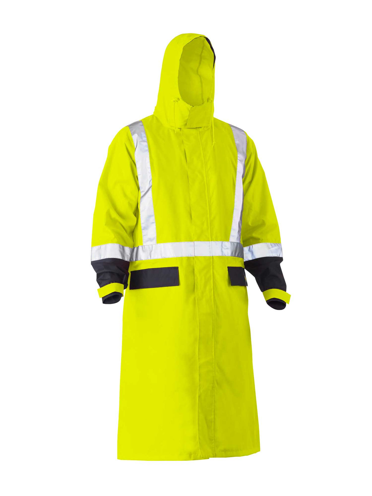 Unisex Taped Hi Vis Long Rain Coat