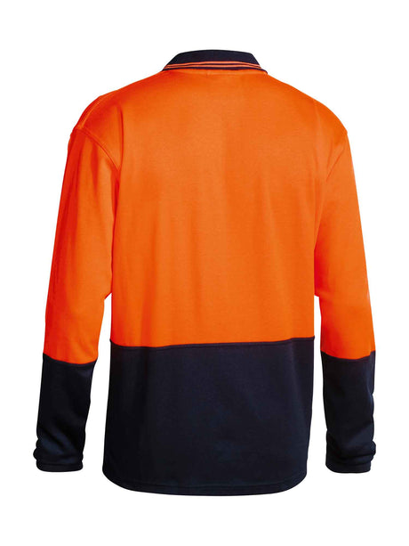 Mens Hi Vis Long Sleeve Polo Shirt