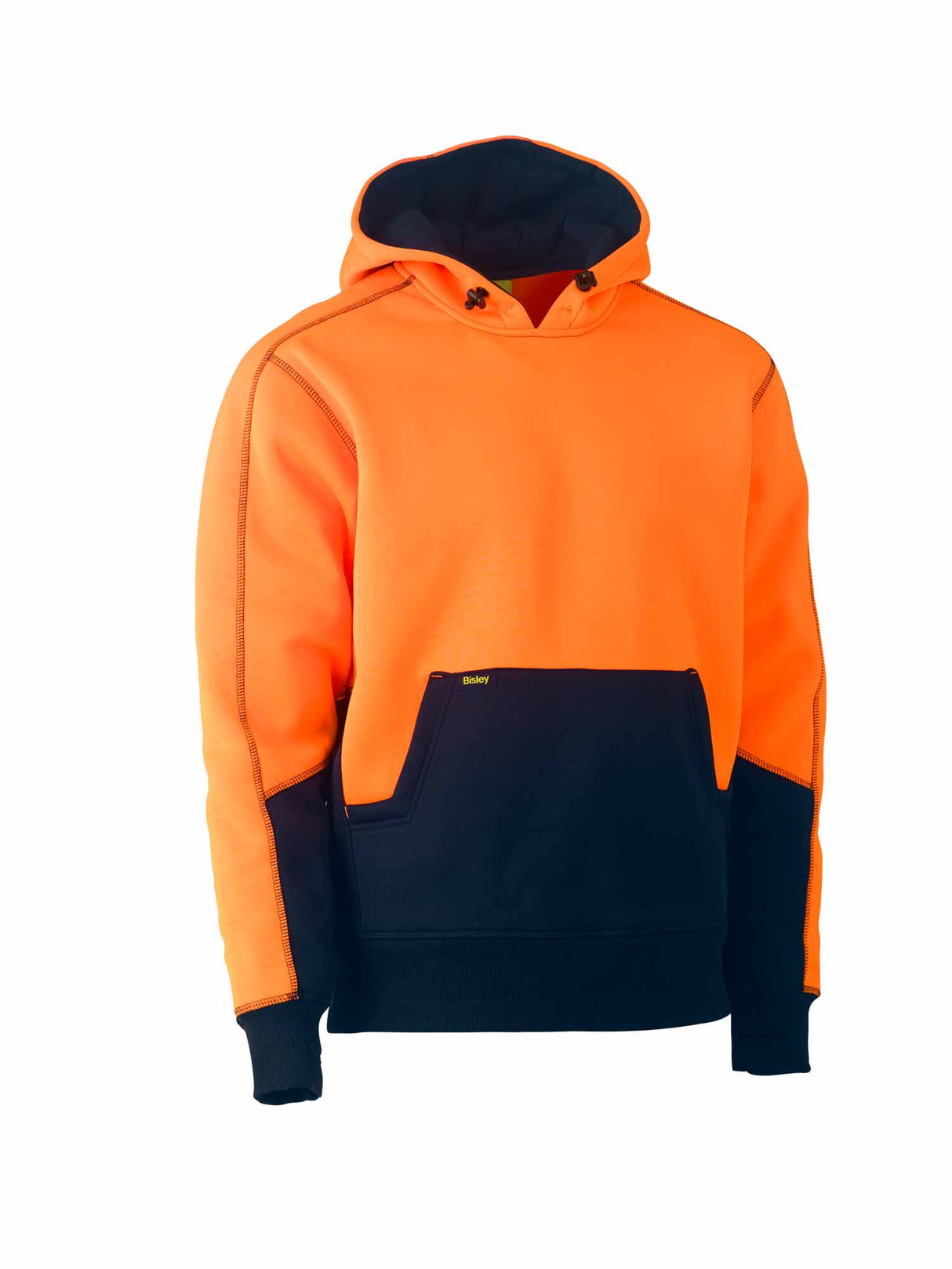 Mens Hi Vis Fleece Hoodie Pullover