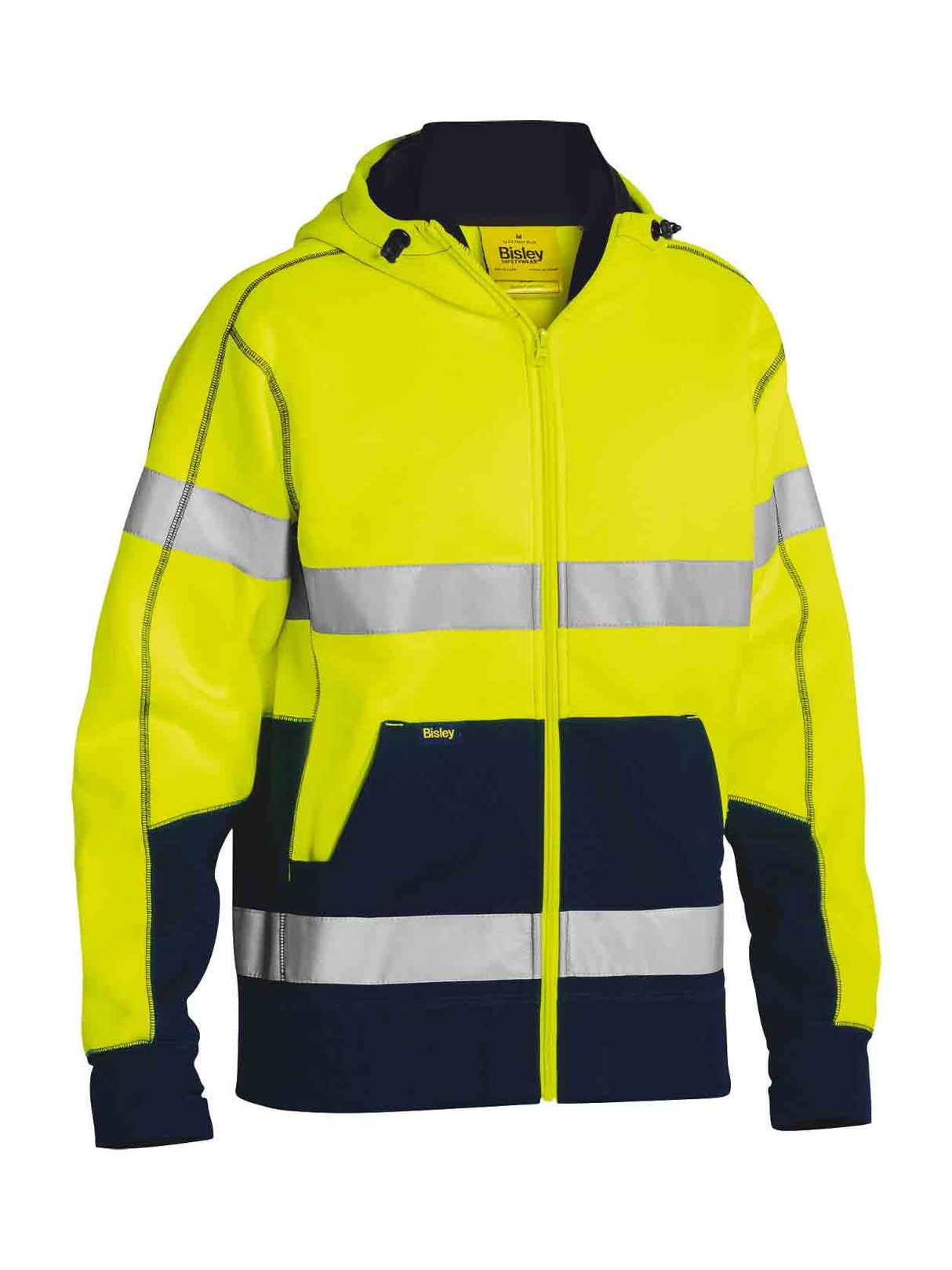 Mens Taped Hi Vis Fleece Hoodie
