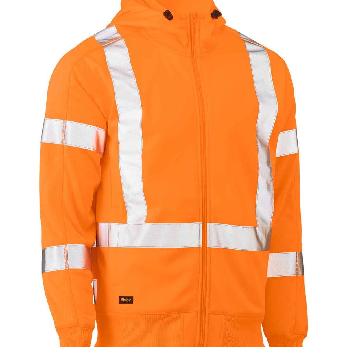 Bisley Workwear Hi Vis Taped Night Fleece Zip Pullover BK6321XT main image 0