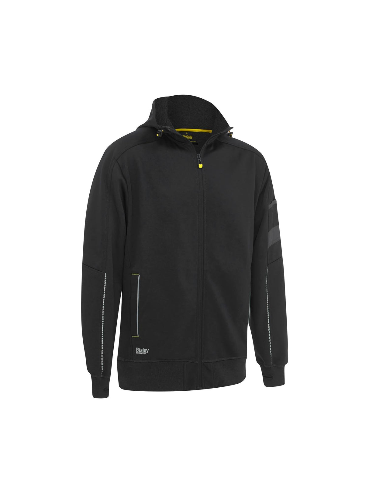 Mens Work Fleece Zip Front Hoodie