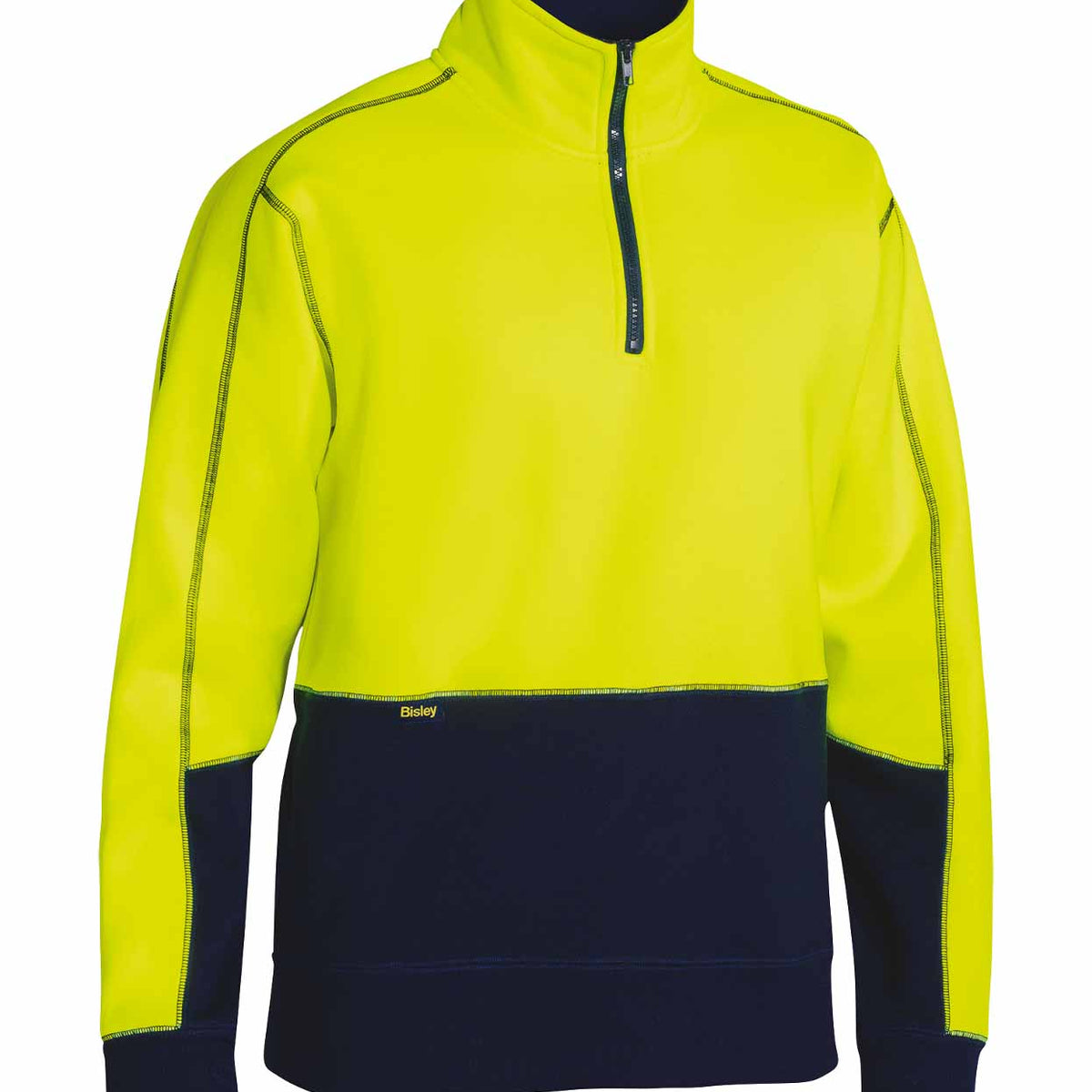 Bisley Workwear Hi Vis Fleece Zip Pullover BK6989
