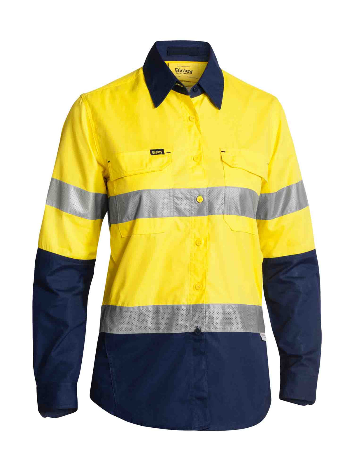 Ladies Long Sleeve X Airflow Taped Hi Vis Ripstop Shirt