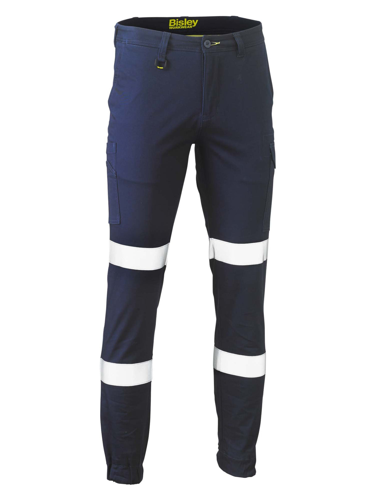 Mens Taped Biomotion Stretch Cotton Drill Cargo Cuffed Pants
