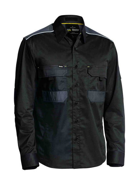 Mens Long Sleeve Flx & Move Mechanical Stretch Shirt