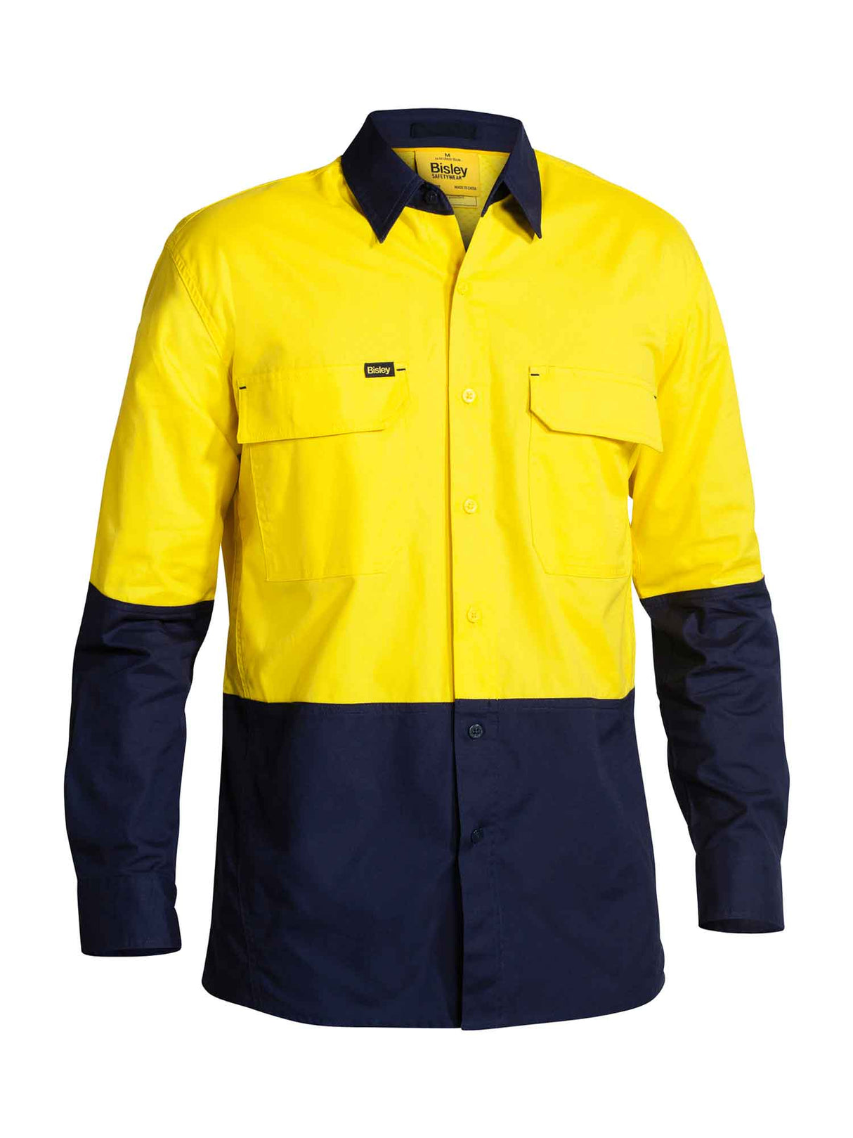 Mens Long Sleeve X Airflow Taped Hi Vis Ripstop Contrast Shirt