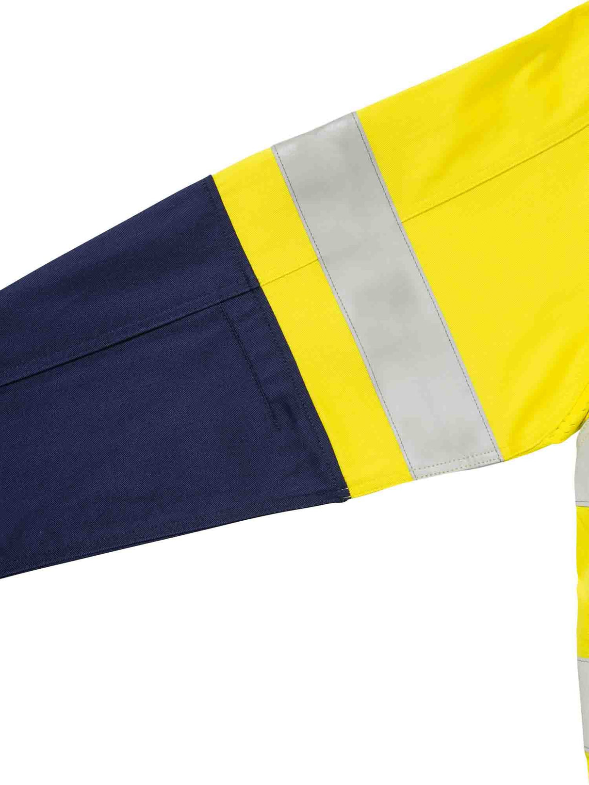 Mens Long Sleeve Taped Hi Vis Industrial Cool Vented Shirt