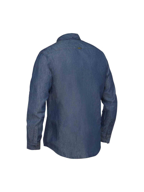 Mens Long Sleeve Denim Work Shirt