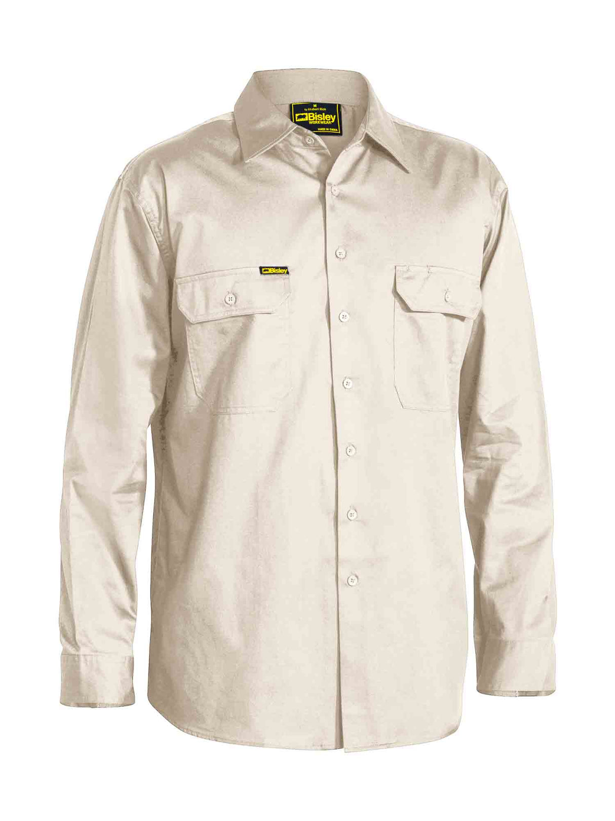 Mens Long Sleeve Cool Lightweight Drill Shirt