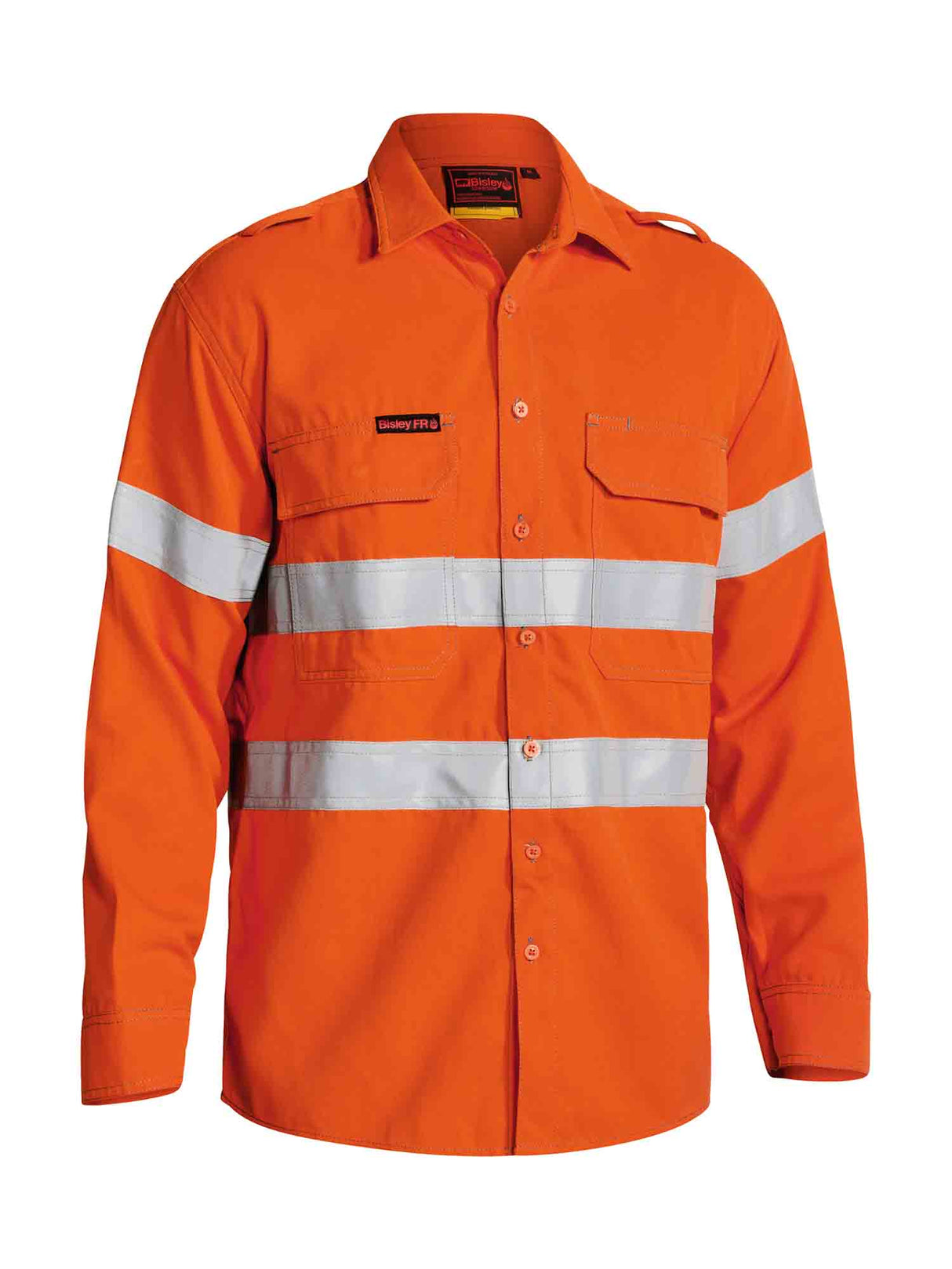 Mens Long Sleeve Tencate Tecasfe Plus 700 Taped Hi Vis FR Vented Shirt