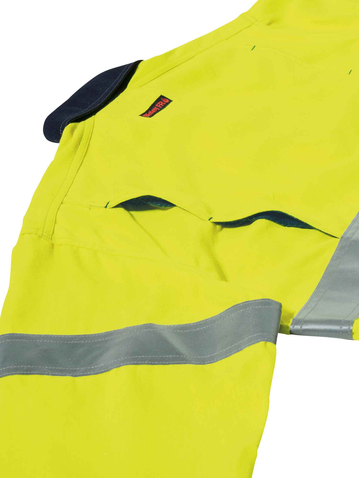Mens Long Sleeve Tencate Tecasfe Plus 700 Taped Hi Vis FR Vented Contrast Shirt