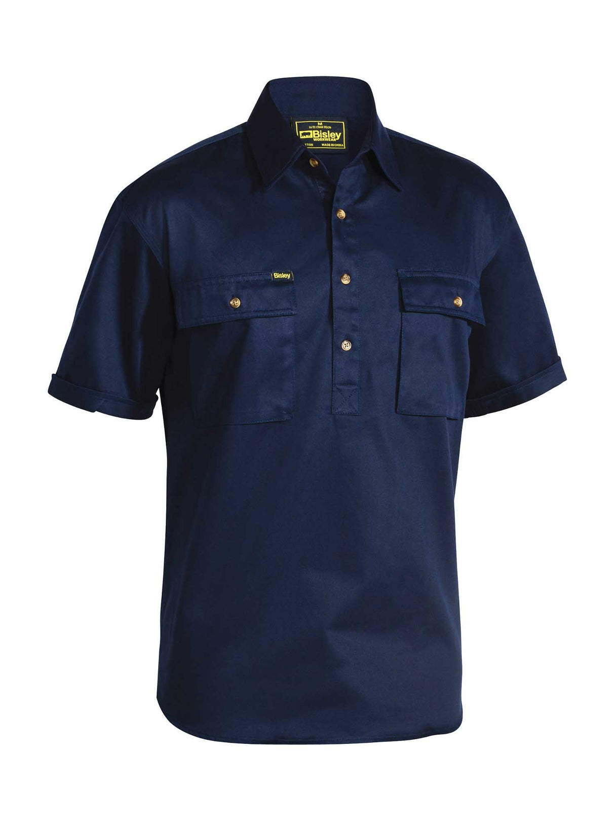 Mens Closed Front Cotton Drill Shirt