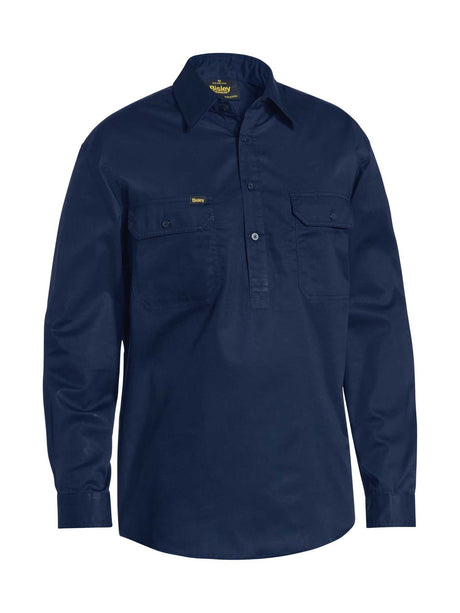 Mens Closed Front Cool Lightweight Drill Shirt