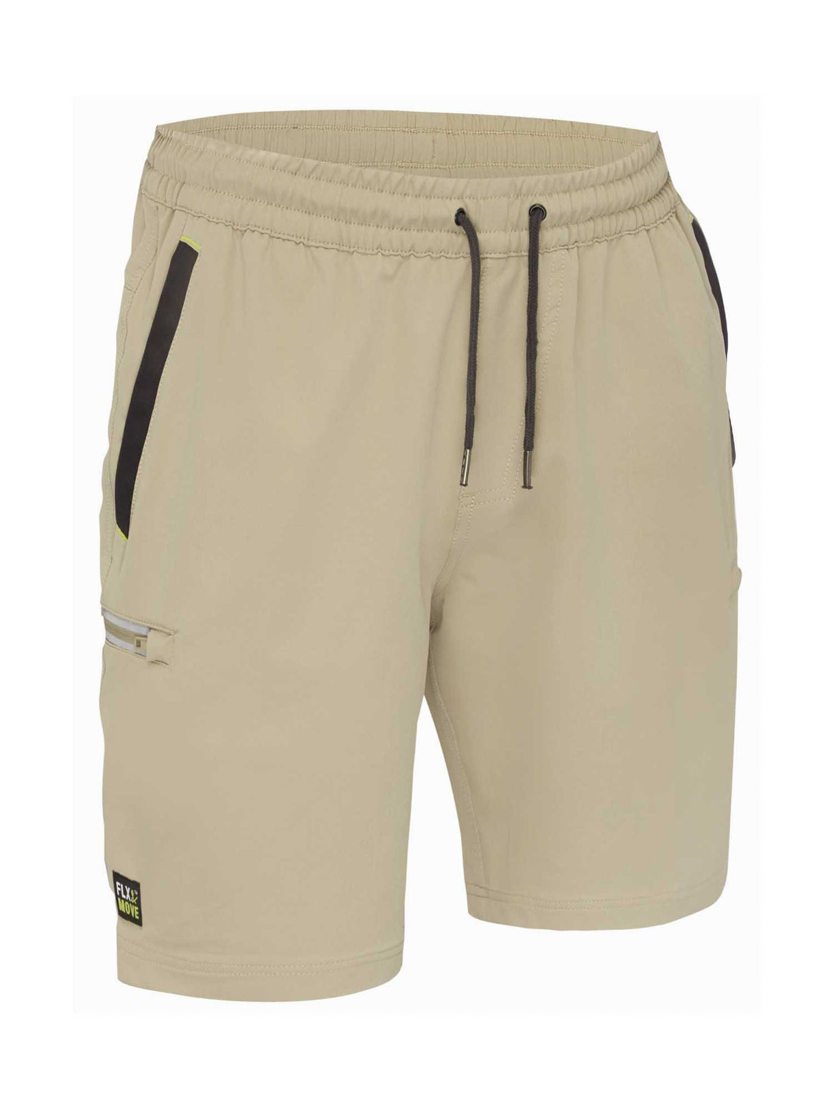 Mens Flx & Move 4 Way Stretch Elastic Waist Cargo Shorts