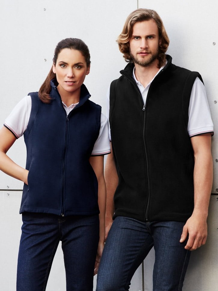 Ladies Plain Micro Fleece Vest