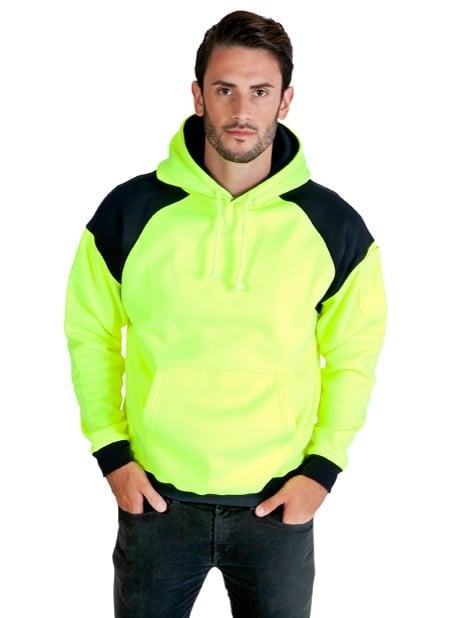 Mens Contract Hi Vis Fleece Hoodie